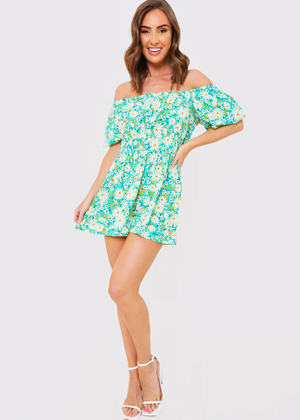 In the Style Jac Jossa Sage Floral Print Playsuit - 8 Image 4