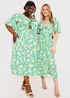 In the Style Jac Jossa Green Print Midaxi Dress - Size 8 Image 2