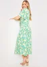 In the Style Jac Jossa Green Print Midaxi Dress - Size 8 Image 5