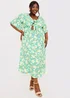 In the Style Jac Jossa Green Print Midaxi Dress - Size 8 Image 6