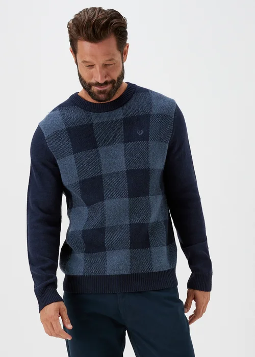 Lincoln Navy Check Jumper - Small Image 1