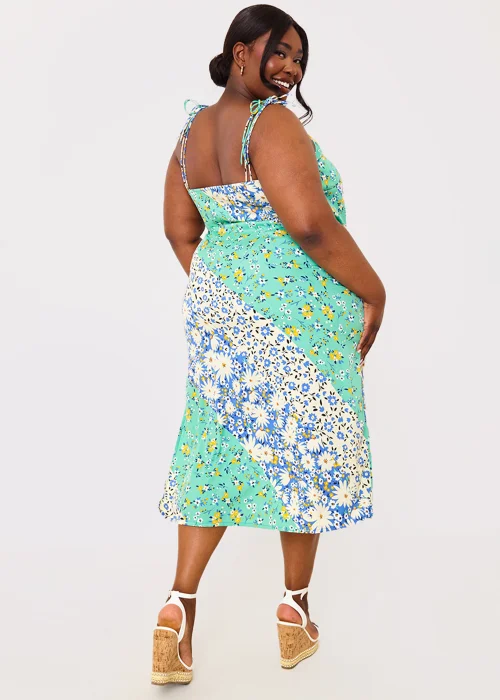 In the Style Jac Jossa Green Floral Print Ring Midi Dress - 8 Image 7