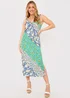 In the Style Jac Jossa Green Floral Print Ring Midi Dress - 8 Image 3