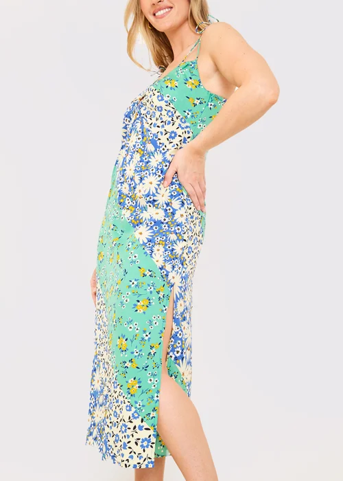 In the Style Jac Jossa Green Floral Print Ring Midi Dress - 8 Image 4