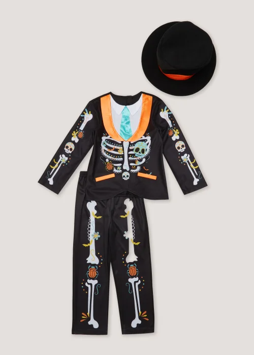 Kids Multicoloured Day Of The Dead Fancy Dress Costume (12mths-11yrs) - Age 12 - 18 Months Image 1