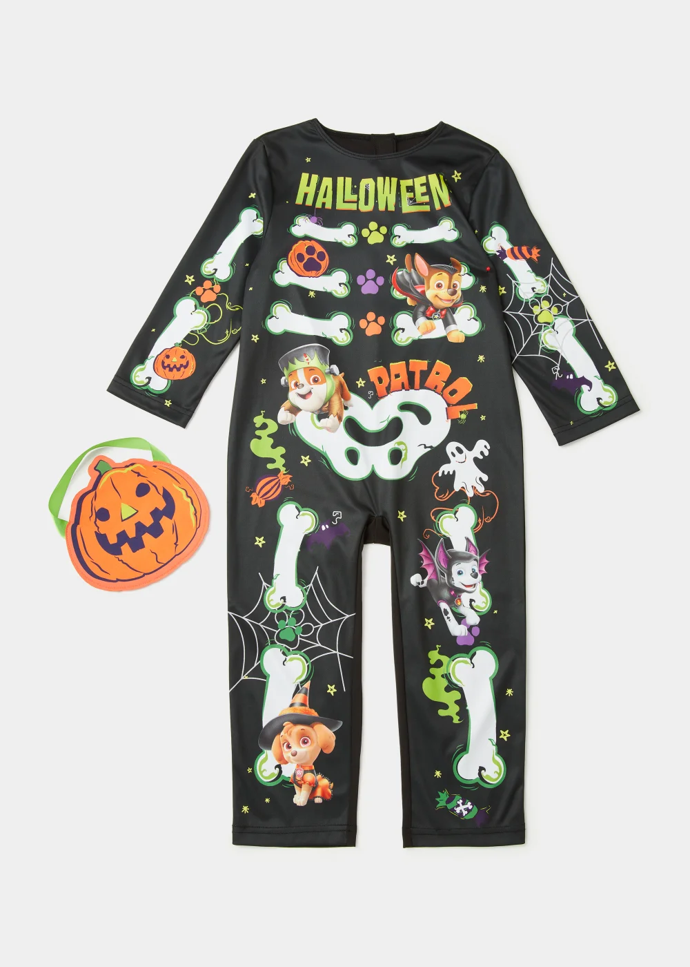 Kids Multicoloured Paw Patrol Skeleton Fancy Dress Costume (9mths-5yrs) - Age 9 - 12 Months Image 1
