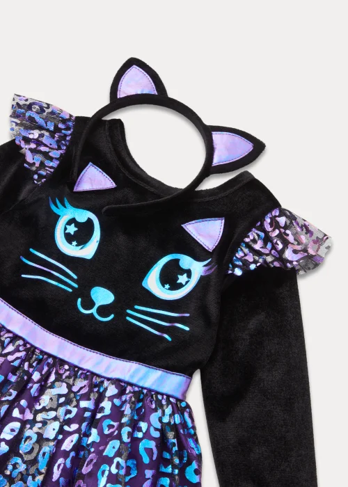 Kids Purple Cat Witch Fancy Dress Costume (9mths-5yrs) - Age 9 - 12 Months Image 2