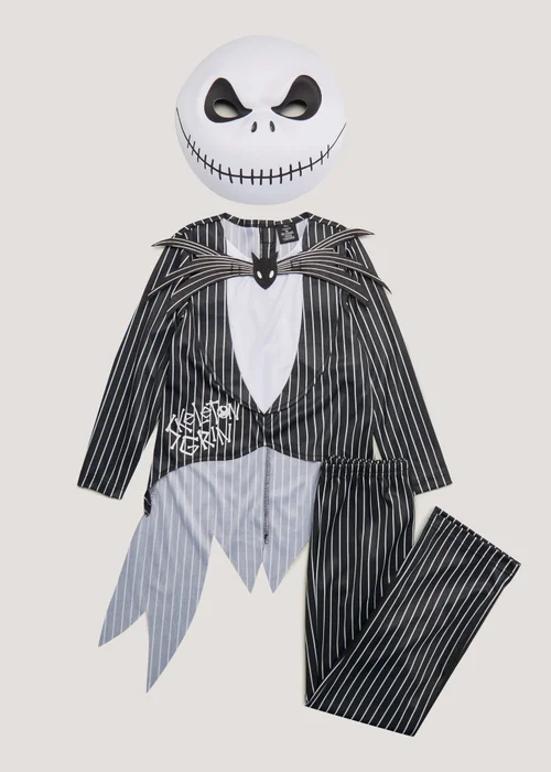 Kids Black Jack Skellington Fancy Dress Costume (3-9yrs) - 3-4 Yrs Image 1