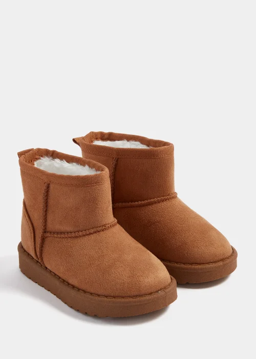 Kids Tan Snug Boots (Younger 4-12) - Size 4 Infants Image 1