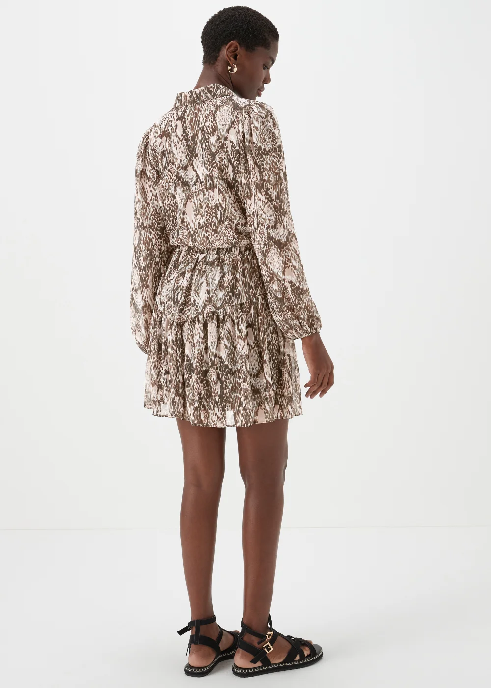 Black Snake Print Shirt - Size 8 Image 2