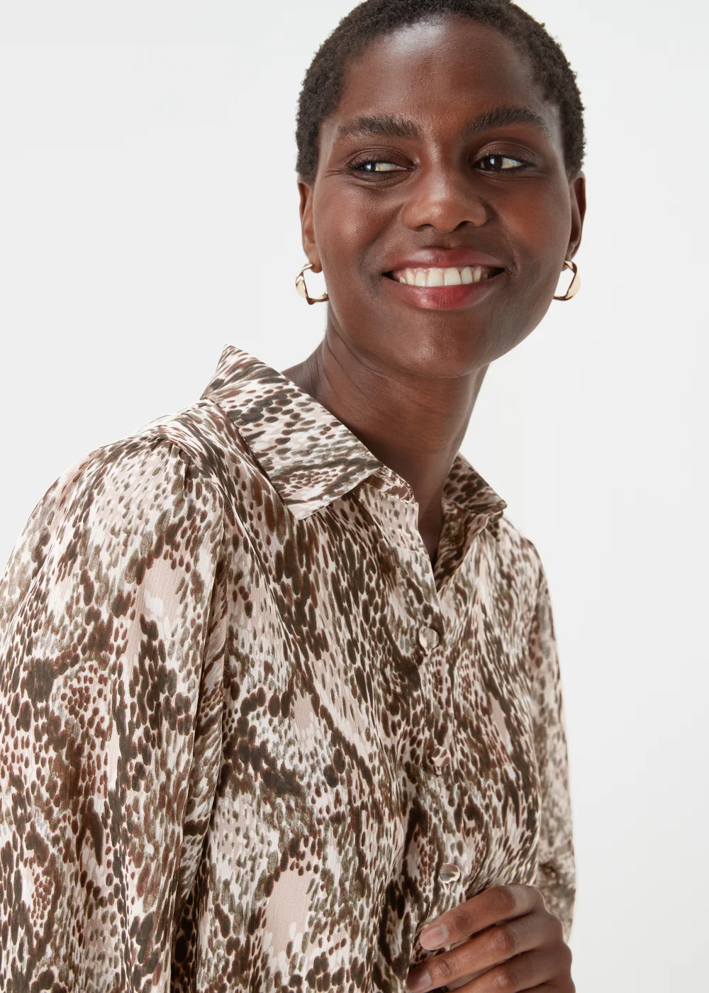 Black Snake Print Shirt - Size 8 Image 3