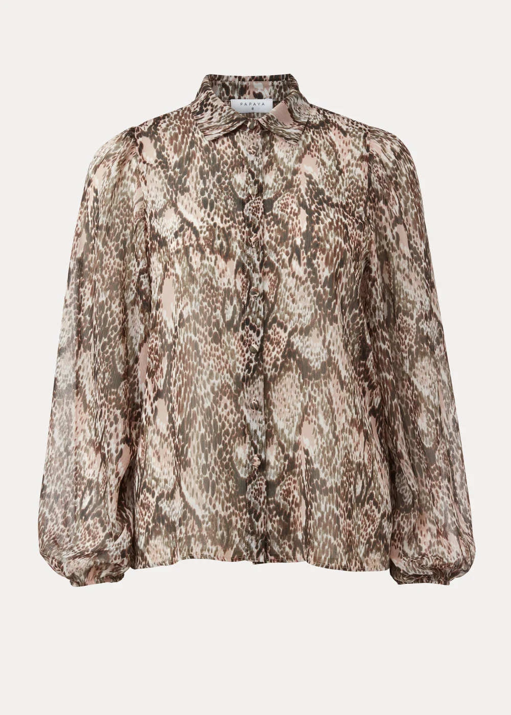Black Snake Print Shirt - Size 8 Image 5