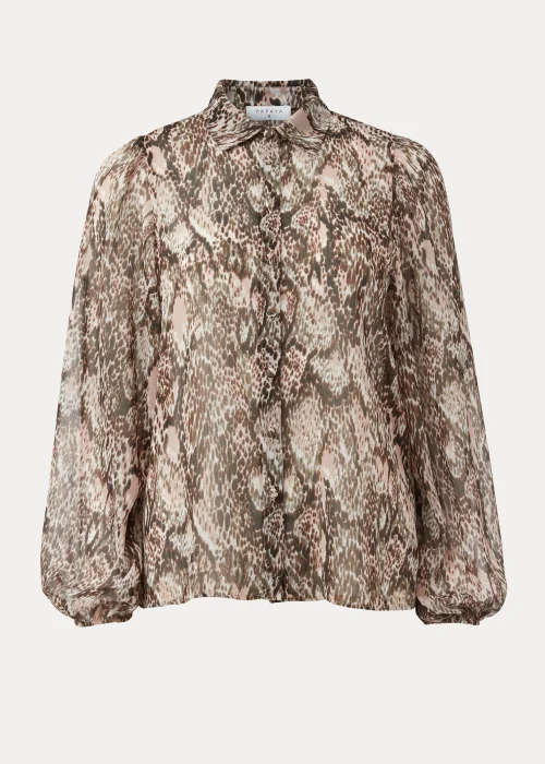Black Snake Print Shirt - Size 8 Image 5
