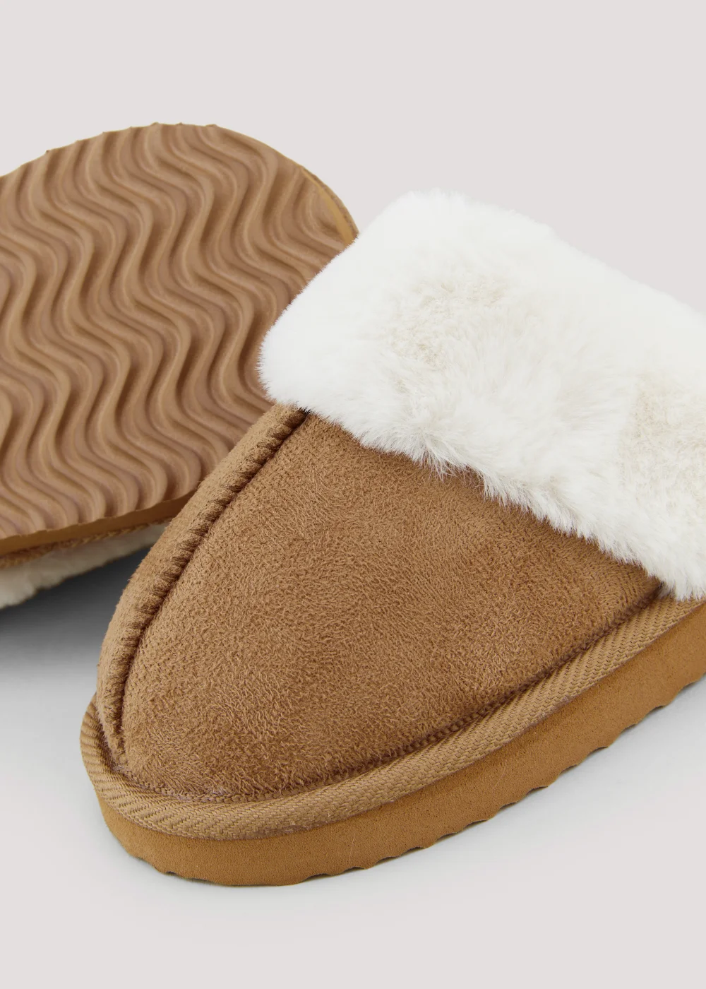 Kids Tan Mule Slippers (Younger 10-Older 5) - 1 Image 2