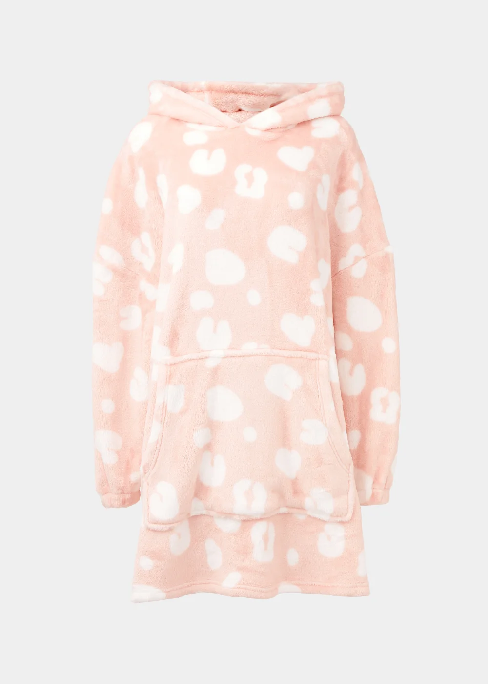 Pink Animal Print Snuggle Hoodie - Extra small Image 4