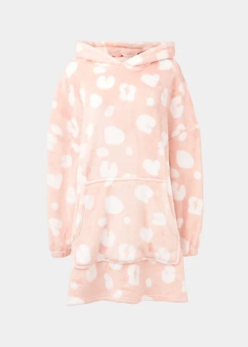 Pink Animal Print Snuggle Hoodie - Extra small Image 4