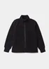 Black Zip Up Fleece Lounge Top - S Image 4