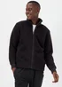 Black Zip Up Fleece Lounge Top - S Image 1
