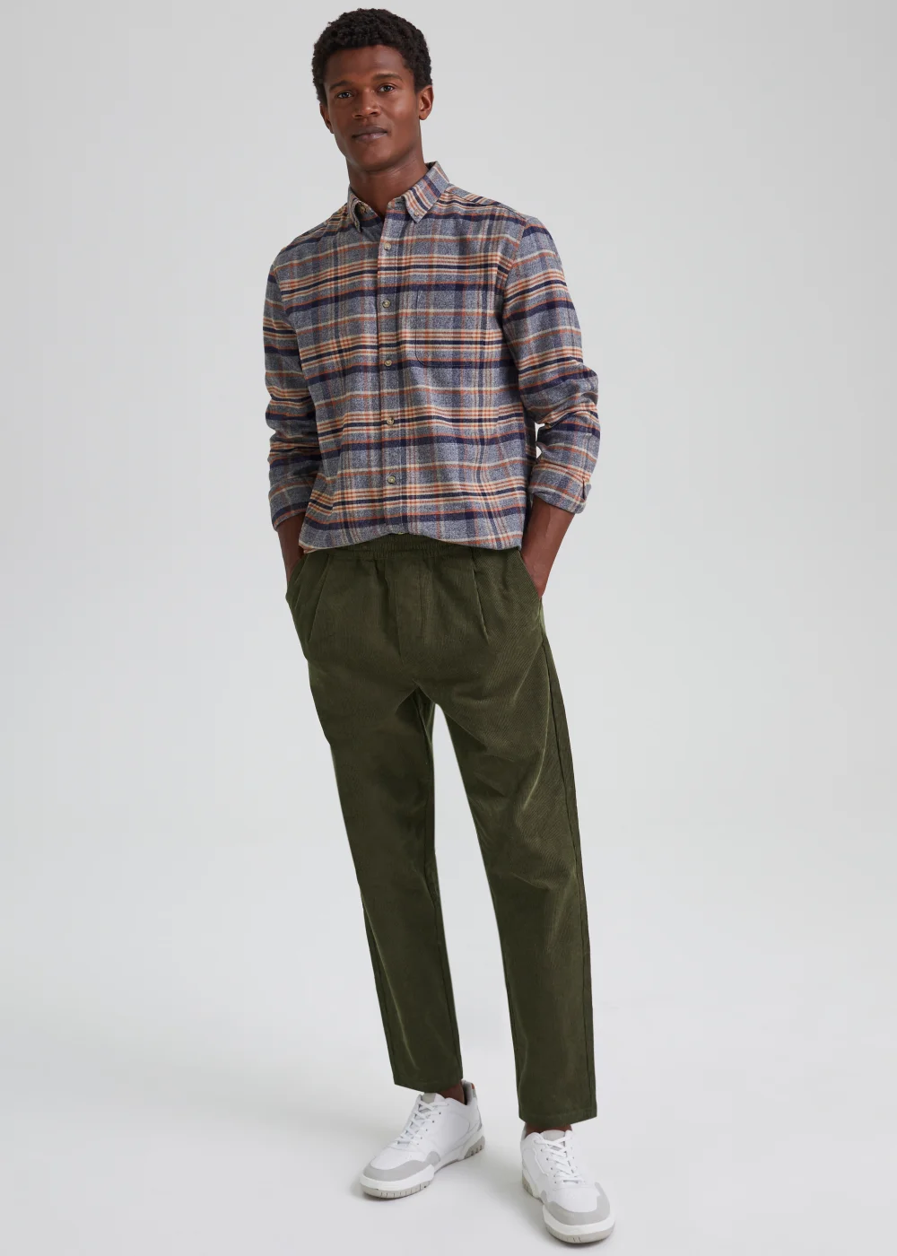 Khaki Cord Trousers - Extra small Image 1