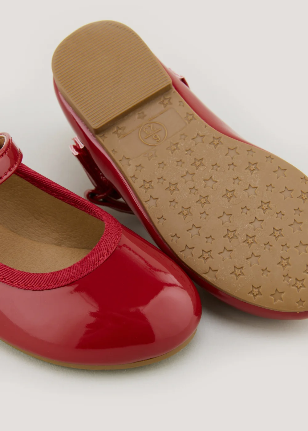 Girls Red Ballet Flats (Younger 4-12) - Size 4 Infants Image 2
