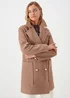 Mocha Pea Coat - 8 Image 4