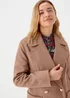 Mocha Pea Coat - 8 Image 3