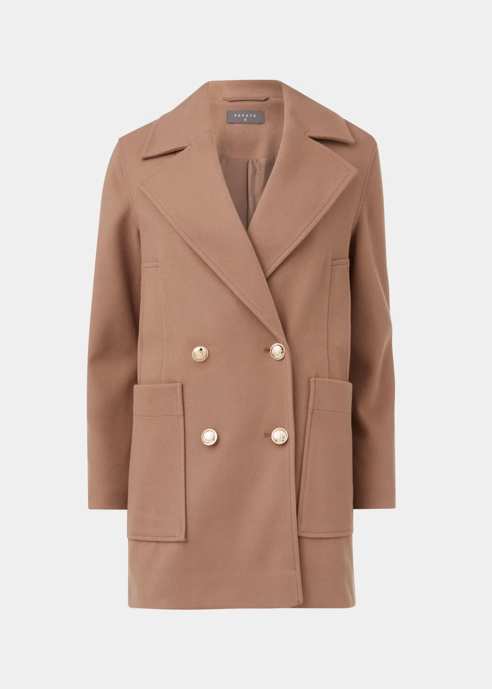 Mocha Pea Coat - 8 Image 5