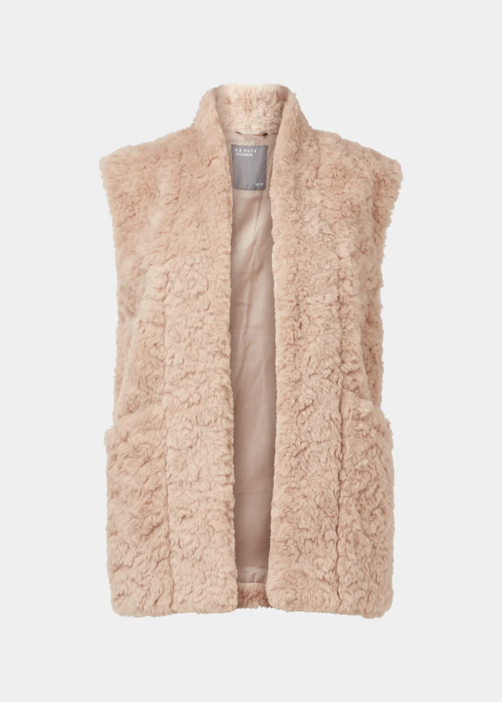 Beige Faux Fur Gilet - 8 Image 5