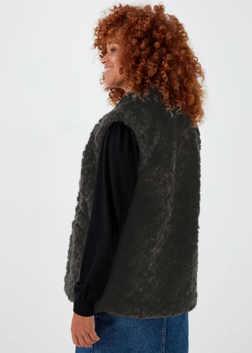 Black Faux Fur Gilet - 8 Image 2