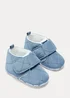 Blue Nylon Soft Sole Baby Shoes (Newborn-18mths) - Age 0 - 3 Months Image 1