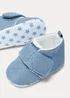 Blue Nylon Soft Sole Baby Shoes (Newborn-18mths) - Age 0 - 3 Months Image 2