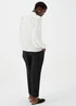 White Tie Neck Blouse - Size 8 Image 2