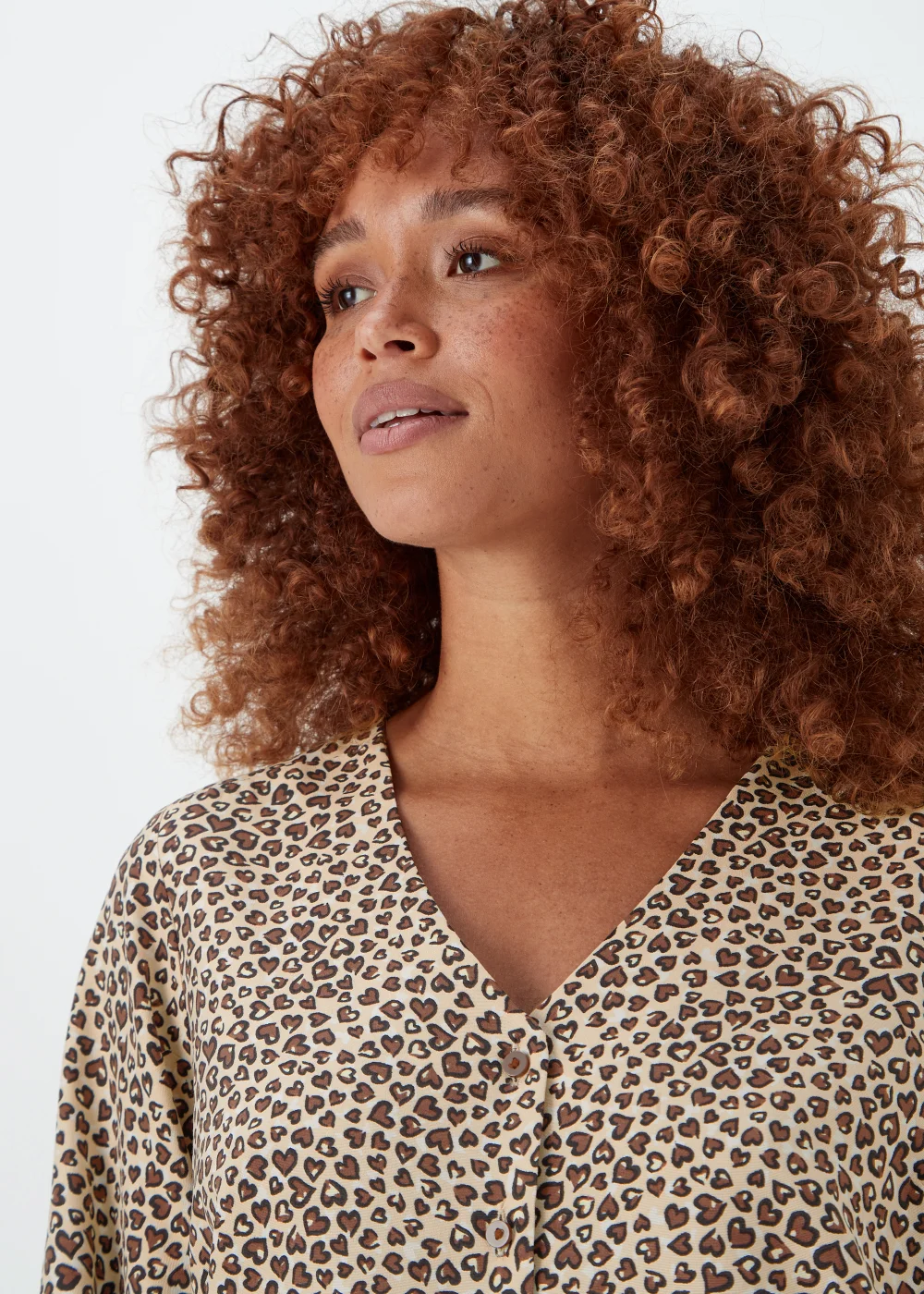 Stone Animal Print Tie Front Blouse - 8 Image 3