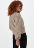 Stone Animal Print Tie Front Blouse - 8 Image 2