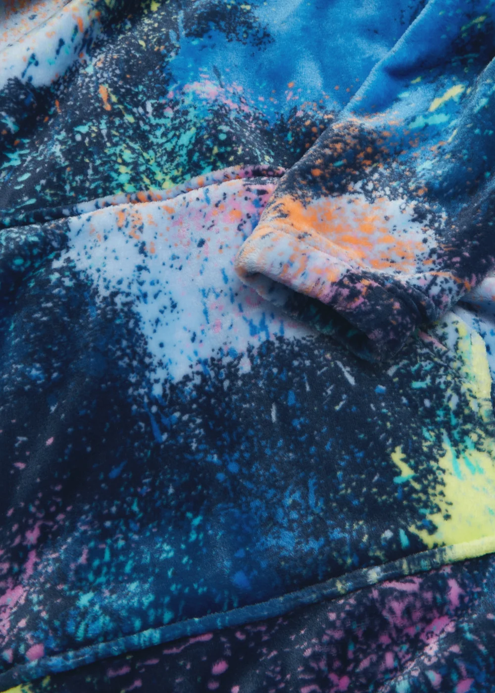 Boys Navy Splatter Snuggle Hoodie (4-13yrs) - Small/Medium Image 2