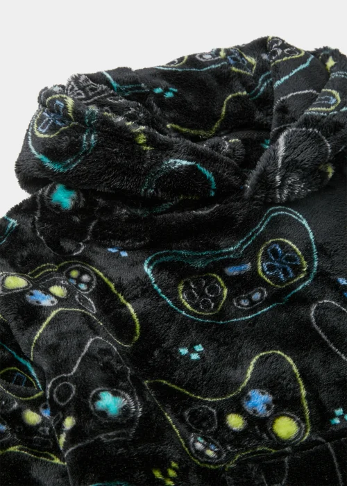 Kids Black Game Console Snuggle Hoodie (Small-Large) - Small/Medium Image 2