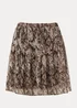 Black Snake Print Chiffon Mini Skirt - Size 8 Image 5