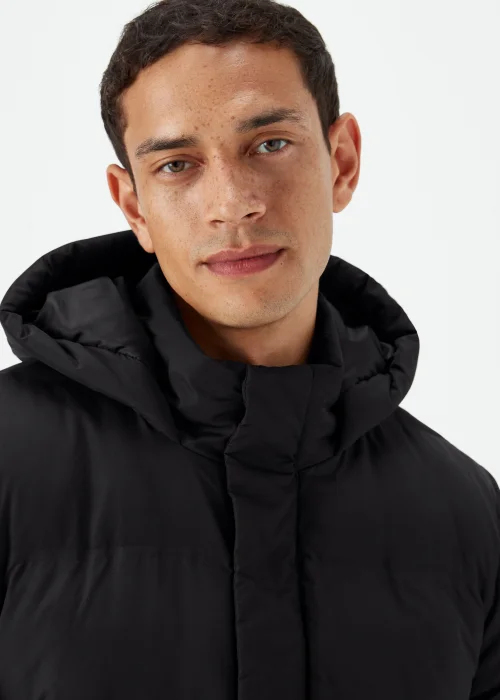 Black Long Length Showerproof Puffer Coat - S Image 3