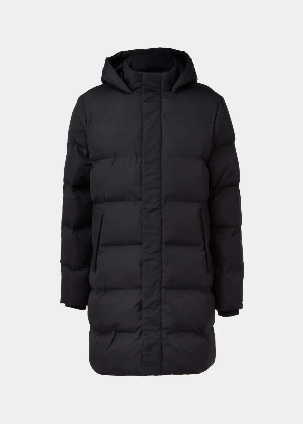 Black Long Length Showerproof Puffer Coat - S Image 5