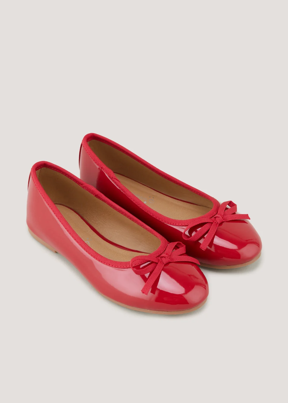 Girls Red Patent Bow Ballet Flats (Younger 12-Older 5) - Size 1 Image 1