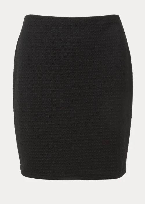 Black Textured Mini Skirt - 8 Image 5