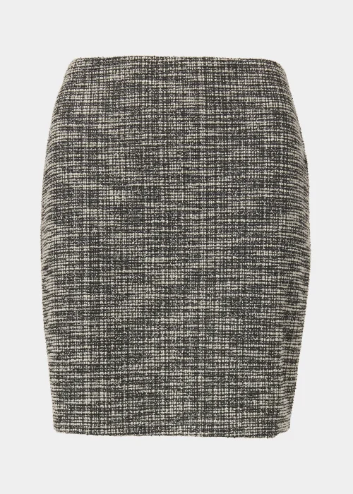 Black Textured Boucle Mini Skirt - 8 Image 5