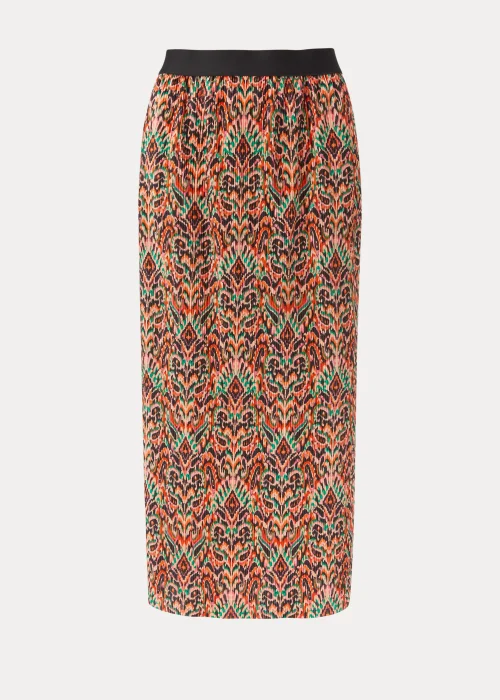Multicoloured Aztec Print Plisse Midi Skirt - 8 Image 5