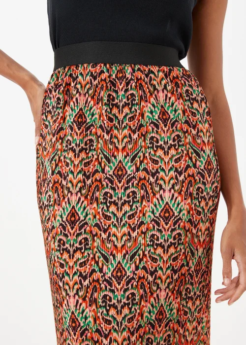 Multicoloured Aztec Print Plisse Midi Skirt - 8 Image 3