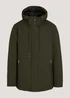 Khaki Wadded Showerproof Parka Coat - S Image 5