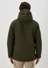 Khaki Wadded Showerproof Parka Coat - S Image 2