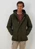 Khaki Wadded Showerproof Parka Coat - S Image 3
