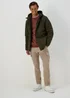 Khaki Wadded Showerproof Parka Coat - S Image 4