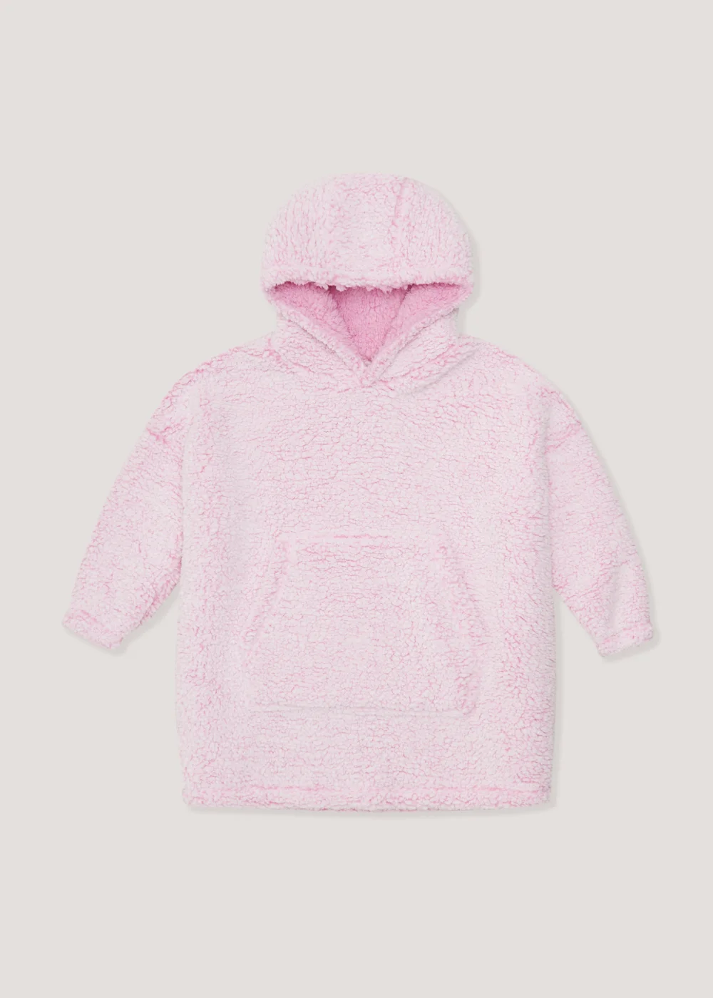 Girls Pink Borg Snuggle Hoodie (4-13yrs) - Small/Medium Image 1