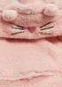 Girls Pink Glitter Cat Snuggle Hoodie (4-13yrs) - Small/Medium Image 2